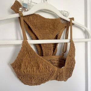 Brown Ruched Bikini Set